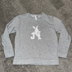 Janie and Jack Gray Sweatshirt with Bunny Graphic